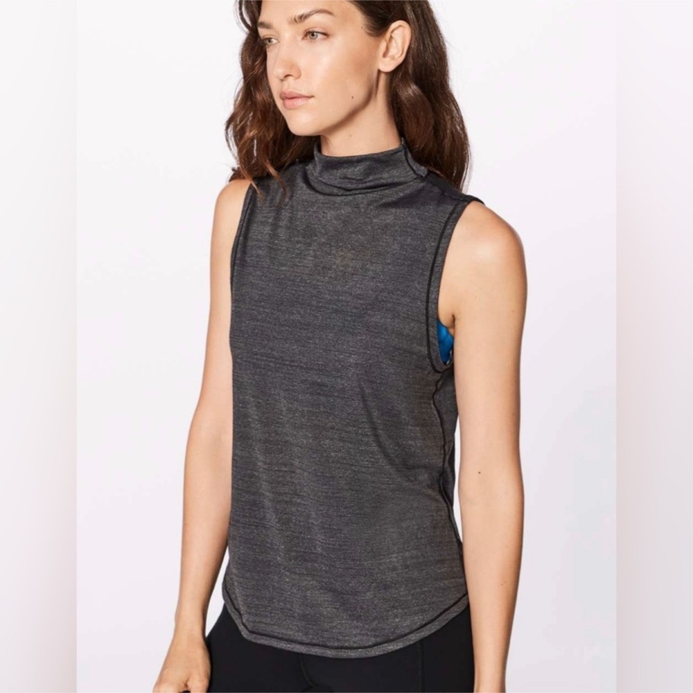 Lululemon Twist & Reach Mock Neck Tank Top Tee Shirt